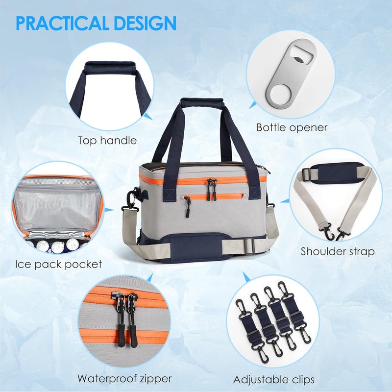LannPin Paddle Board Cooler Waterproof Large Capacity SUP Deck Coolers, Leakproof Kayak Cooler Accessories Premium Insulated Cooler for Paddleboard Accessories,Drinks | Quality Clips& Bottle Opener Included - Image 4